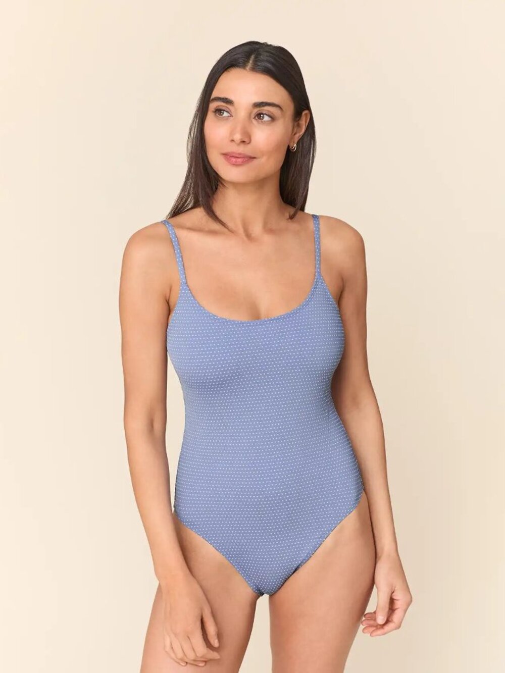 Andie The Amalfi One Piece - Polka Dot - Wisteria - Classic Size LWISTERIA / L